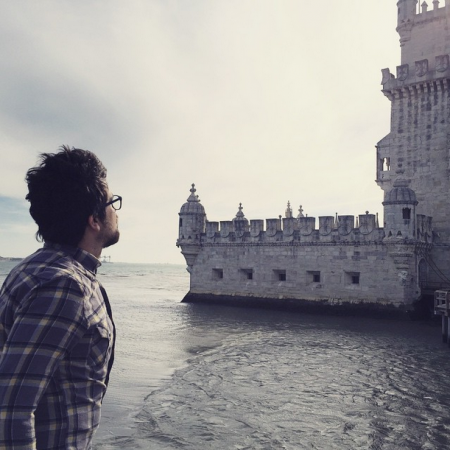 Torre de Belém no rio Tejo.