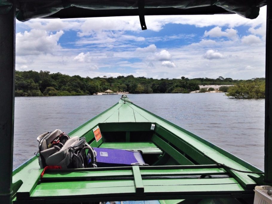 Chegando ao Amazon EcoPark Lodge.