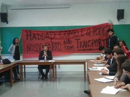 A manifestação aconteceu no fim de abril, durante uma aula na USP