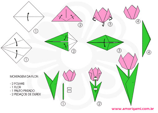 Quatro Passos A Passo Para Fazer Dobraduras De Papel Simples 1332