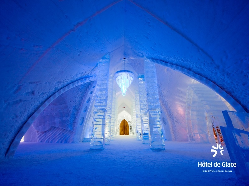 Hotel de Glace é um dos destaqeus