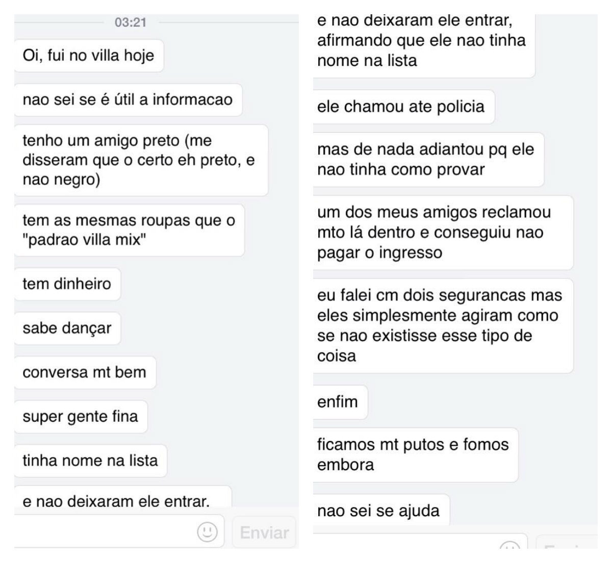 As vítimas de discriminação enviam os seus relatos para a página