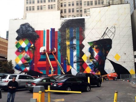 O mural em homenagem a Bob Dylan deve terminar no dia 7 de setembro