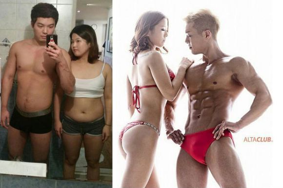 Casal de namorados faz dieta e muda seus corpos em apenas 5 meses