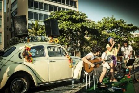 Fusca é o palco da apresentação