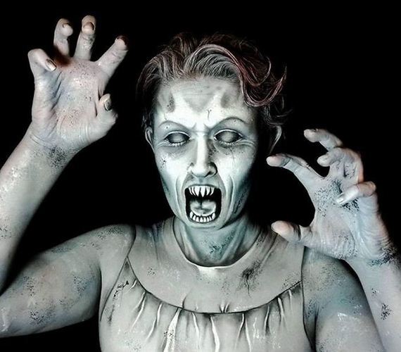 Artista usa maquiagem para criar assustadores monstros para o