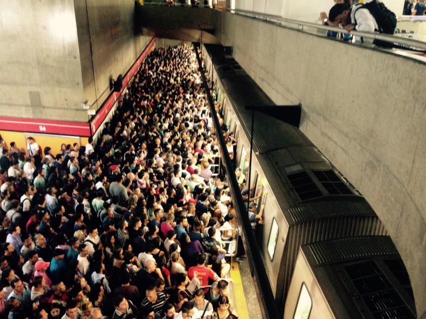 A estação Sé do metrô, na região central de São Paulo