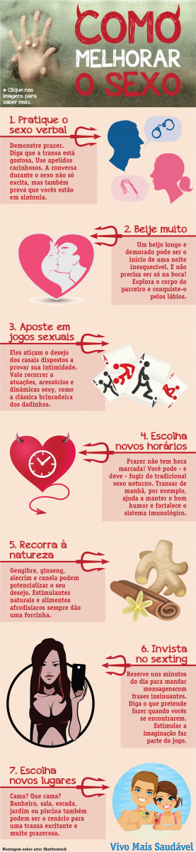 Infográfico mostra como apimentar relação