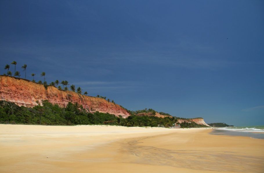 Taípe é uma das praias do roteiro de bicicleta, entre Arraial d’Ajuda a Trancoso