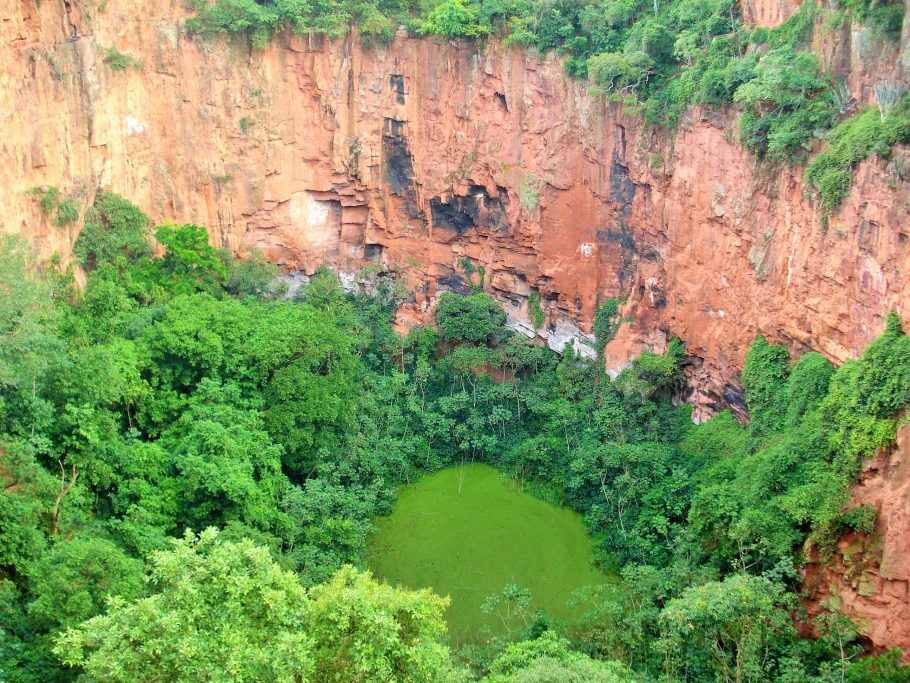 Buraco das Araras – dolina que as araras tomaram como habitat