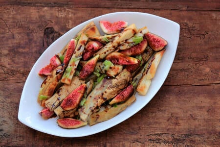 Batata-doce com figos frescos