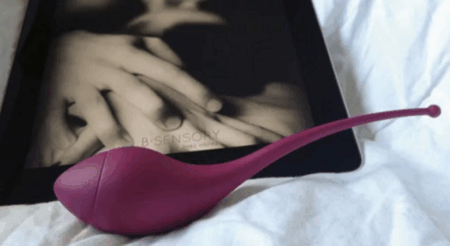 Vibrador Little Bird é conectado a um smartphone; conforme o usário lê o conto erótico, é possível controlar a frequência do objeto