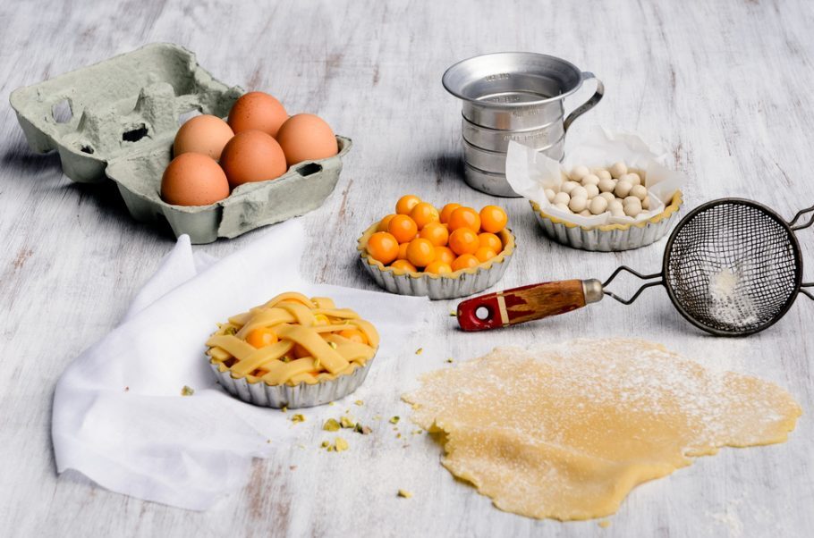 Ingredientes prontos para serem usados em uma receita