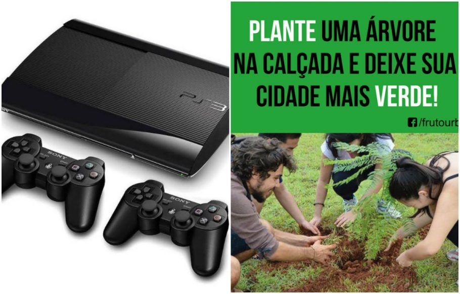 O paulista está leiloando o videogame pelo Facebook para plantar mais árvores