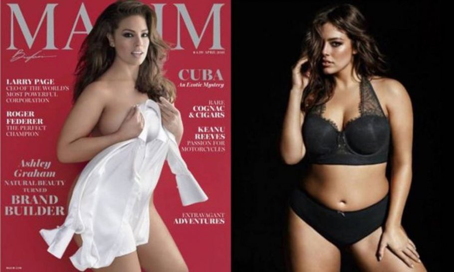 A modelo Ashley Graham na capa da revista Maxim