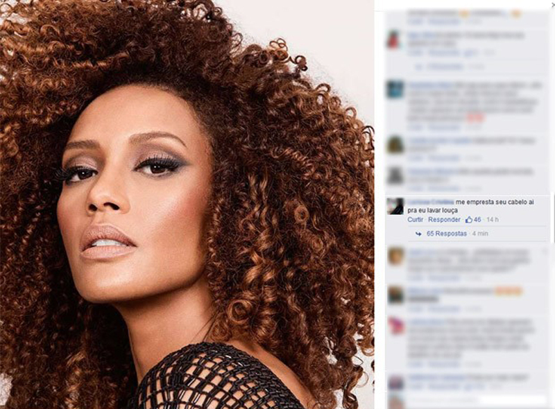 A atriz foi alvo de comentários racistas no Facebook em outubro de 2015