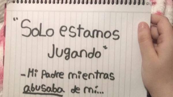 Na rede social, a argentina conta detalhes de sua infância marcada pelo abuso sexual