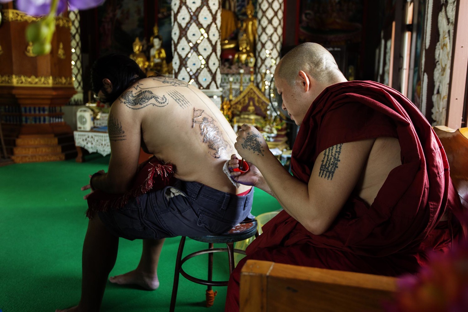 Tatuagem monge - Tatuado pelas mãos de um monge.