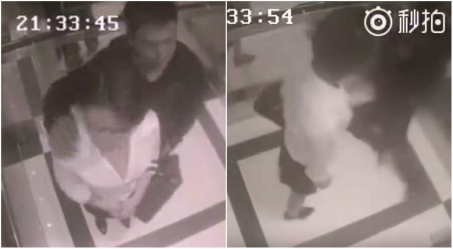 O vídeo registrou a reação da vítima ao ser assediada