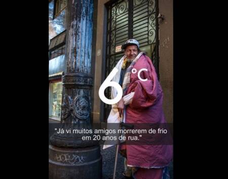 #SPSemFrio – Campanha realizada pelo projeto SP Invisível retrata os desafios enfrentados pela população de rua nos dias frios