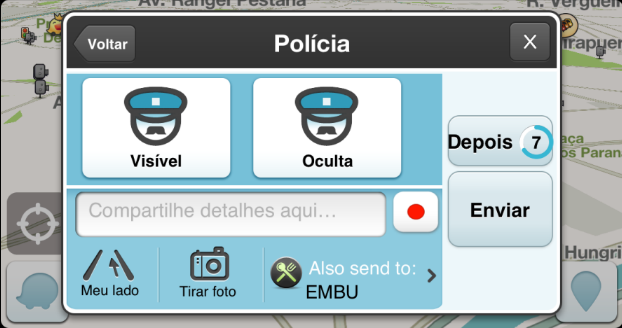 Impedir o alerta de usuários para blitz policiais é a motivação para o projeto de lei.