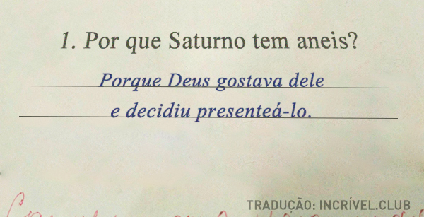 O site Incrível.club reuniu algumas das respostas mais engenhosas de crianças