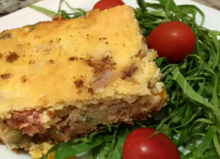 Torta salgada de atum sem glúten