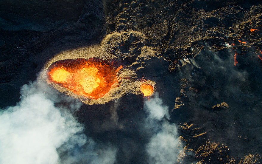 #2 Lugar – Categoria Natureza: Vulcão Piton De La Fournaise, por DroneCopters