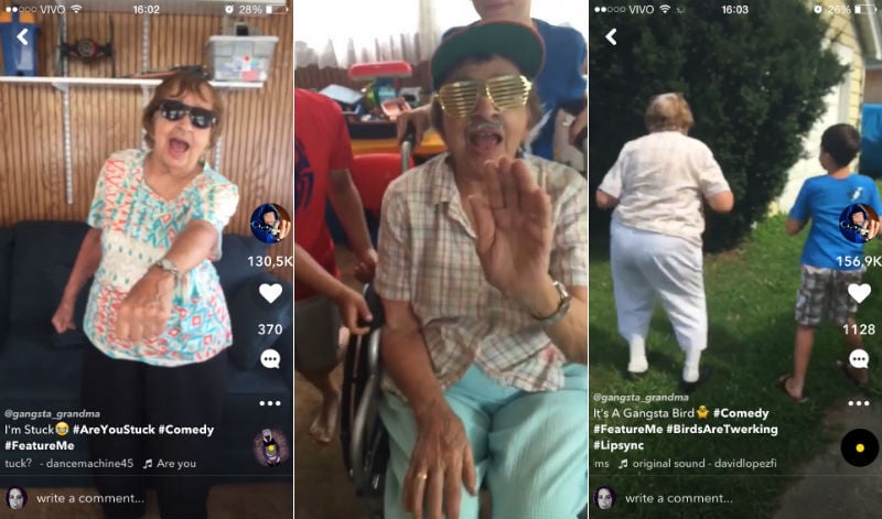 Simpática vovó que dubla músicas de hip hop já tem mais de 1,5 milhão de seguidores.