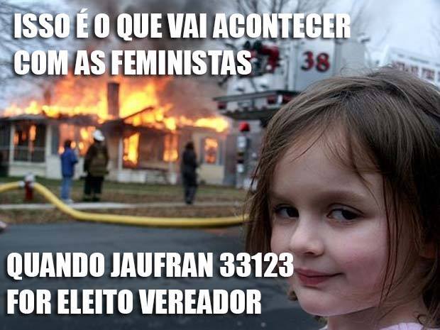 A imagem publicada pelo candidato foi acusada de incitar a violência contra as mulheres