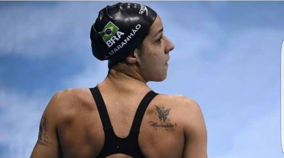 A nadadora denunciou internautas que a ofenderam nas redes sociais