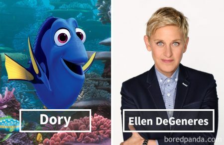 Ellen DeGeneres é Dory em "Procurando Nemo" e "Procurando Dory"