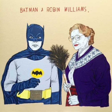 Batman e Robin Williams.