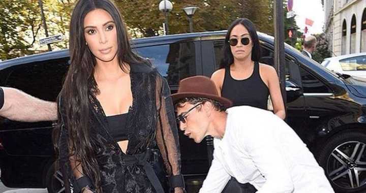 Kim Kardashian é assediada por repórter em Paris