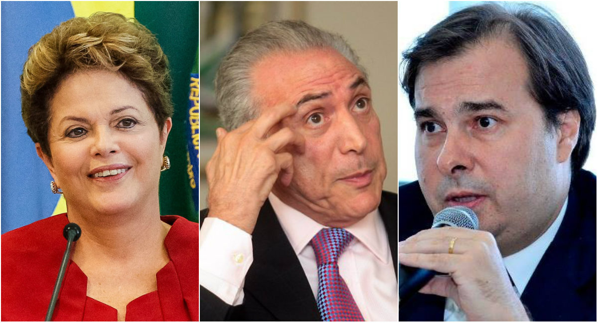 Momento histórico: Brasil teve Dilma, Temer e Maia como presidentes em apenas um dia