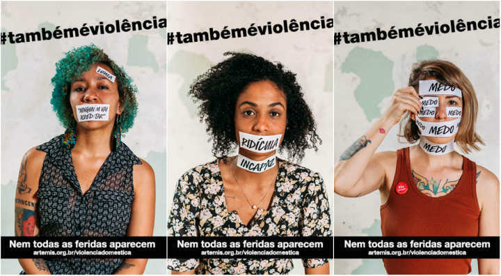 A campanha vai fazer um ato pelo reconhecimento da violência psicológica e patrimonial contra as mulheres