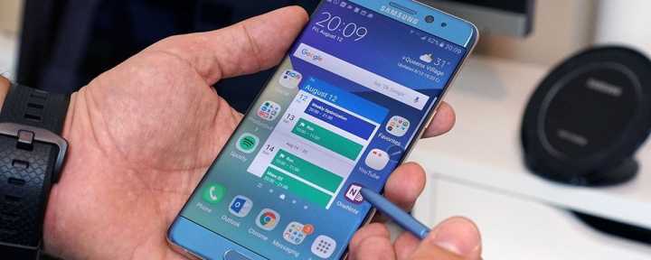 O Galaxy Note 7: os prejuízos da Samsung pode girar em torno de US$ 20 bilhões.