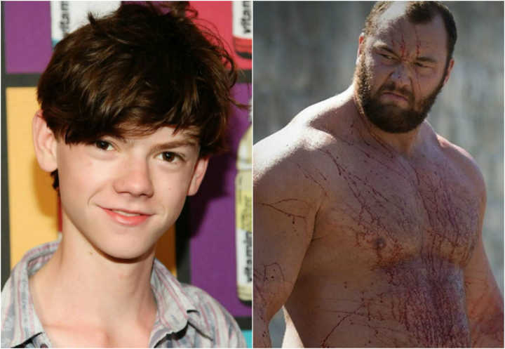 Thomas Sangster (26 anos) e Hafþór Júlíus Björnsson (27 anos)