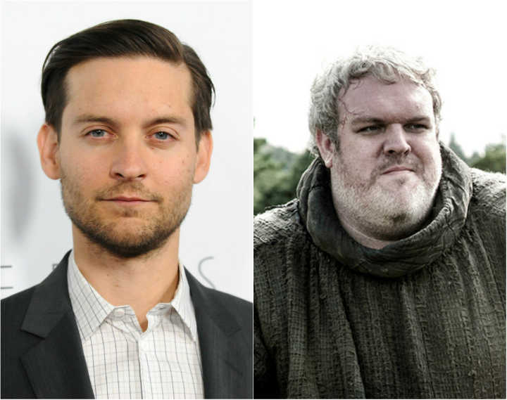 Tobey Maguire (41 anos) e Kristian Nairn (40 anos)