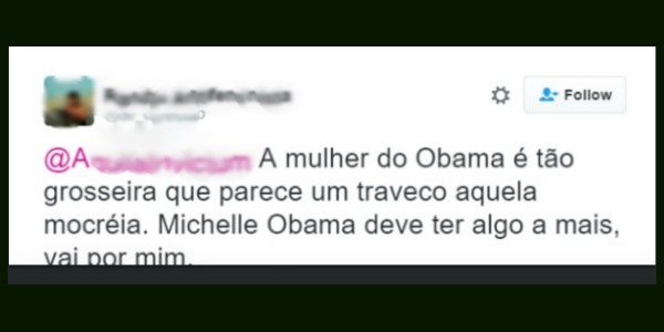 "Transfobia atinge até Michelle Obama, minha gente", diz o Tumblr