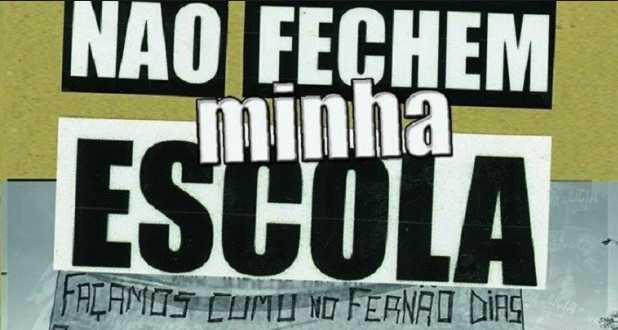 "Não fechem a minha escola", dizem os alunos para o governo Alckmin