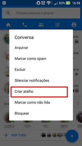 Criando atalhos para conversar no Android