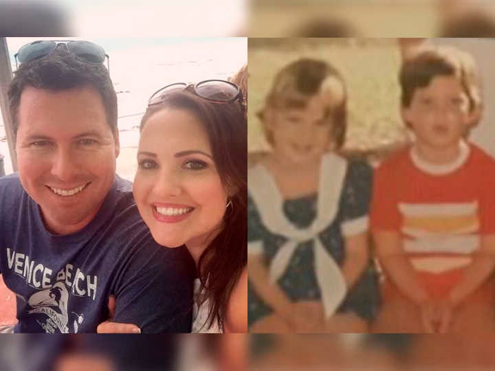 Amy e Justin na pré-escola e eles hoje em dia