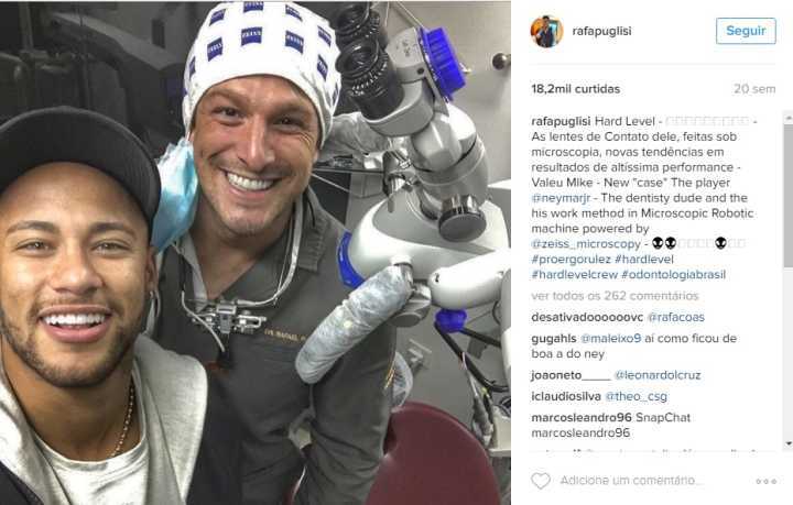 Neymar e seu dentista