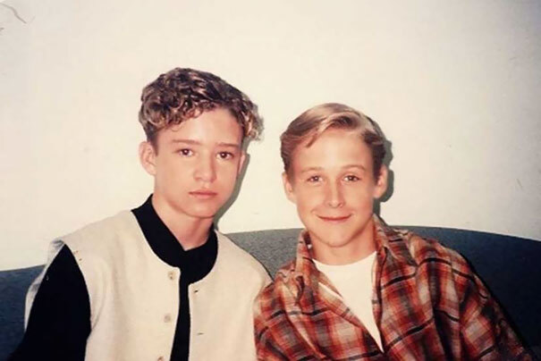 Justim Timberlake, aos 13 anos, e Ryan Gosling, aos 14, em 1994