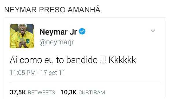 Pedido de prisão de Neymar rende memes na internet