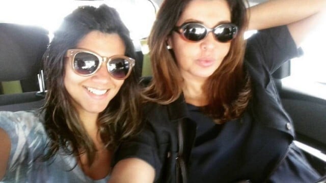 Roberta Close, de 51 anos, e a sobrinha, Carolina Gambine, de 24