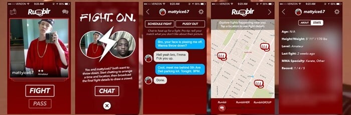 Imagem do app "Rumblr"