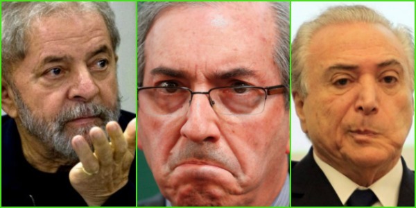 Lula, Cunha e Temer