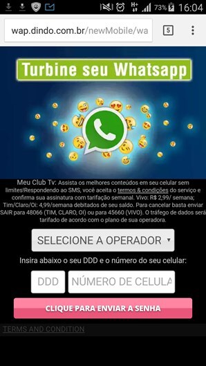 Mensagem falsa oferece "versão espiã" do WhatsApp